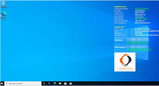 Display Windows System Information on Desktop