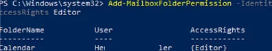 Add-MailboxFolderPermission modify existing mailbox folder permissions in Exchange mailbox