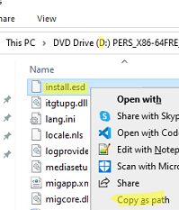 copy install.esd file path