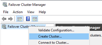 create failover cluster