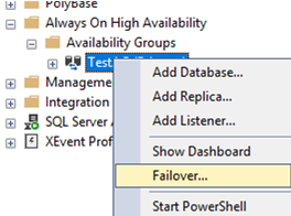 Failover SQL Server availability group