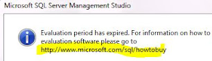 MS SQL Server Evaluation period has expired