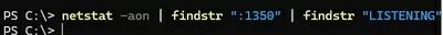 netstat: check tcp port not used