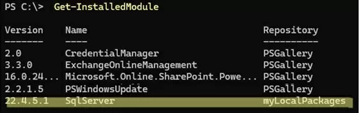 get-installedmodule - list third-party modules