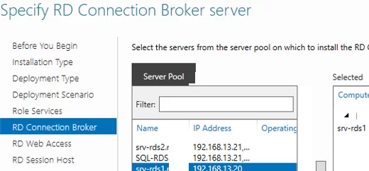 add rd connection broker host to rds deployment