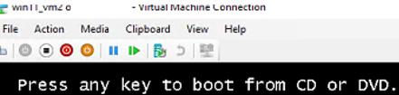 boot hyper-v vm from windows 11 iso image