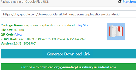 download android apk file using the link generator