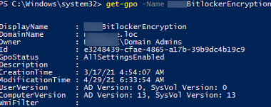 get-gpo list in active directory domain