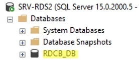 running RDCB database on SQL Server