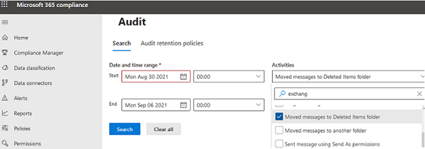 Searching mailbox audit logs in Exchange or Microsoft 365