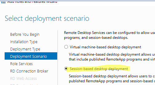 Session-based RDS deployment