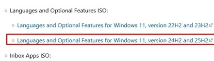 Download FoD ISO image for Windows 11