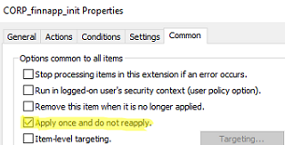 Group Policy Preferences - sheduled task Apply once and do not reapply 