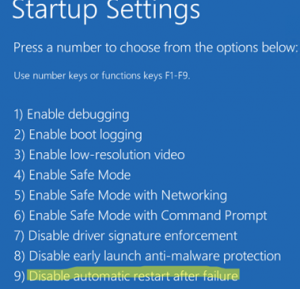 Disable Automatic Restart on System Failure in Windows 10/11 | Windows ...