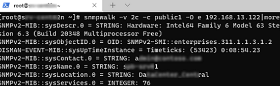 snmpwalk - test SNMP service connection on Windows