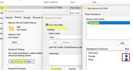 Share a folder using File Explorer