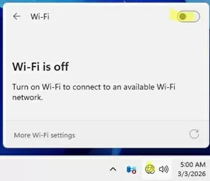 Turn on Wi-Fi on Windows Server