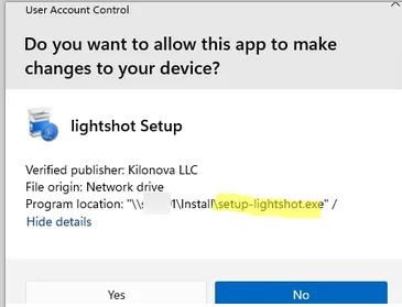 UAC prompt during software installation via ZAP package