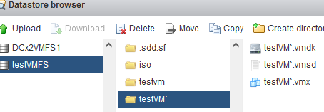 browse files on vmware vmfs datastore