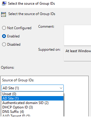 Configure distribution optimization groups
