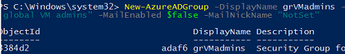 New-AzureADGroup: Create security group and add members in Azure Active Directory via PowerShell