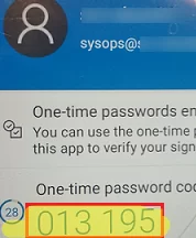 one time password code in microsoft authenticator app