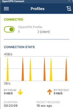 openvpn client successfully connected to server