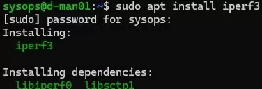 install iperf3 linux debian / ubuntu