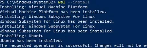 wsl --install windows command