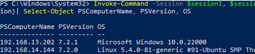 psremoting over ssh: run commands on windows and linux hosts