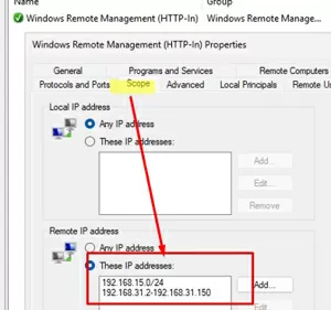 restrict winrm access by ip address