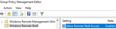 WinRM Group Policy: Allow Remote Shell Access