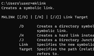 mklink command on Windows
