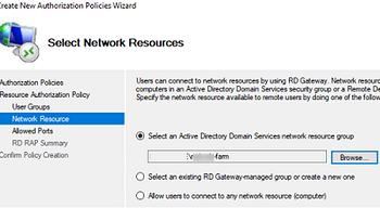 Network Resources - Allow access to internal hosts