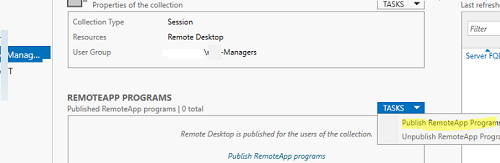 Publish RemoteApp Programs on RDS Windows Server