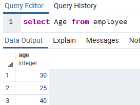 run sql select query in postgresql