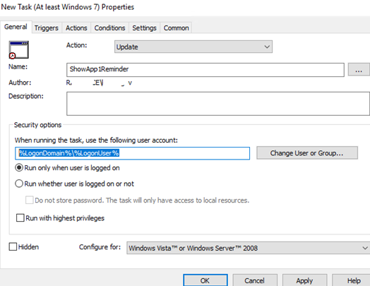 Configure scheduled work items with Group Policy preferences