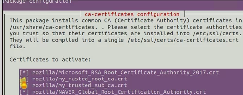 dpkg-reconfigure ca-certificates 