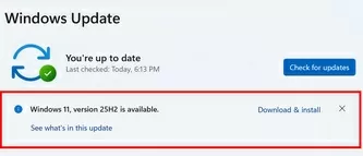 windows1 -upgrade automatically to next feature update
