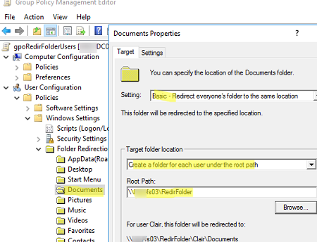 Enable User Folder Redirection In Windows Via Gpo 