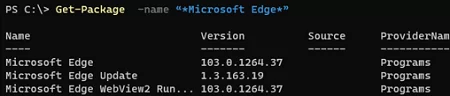 List installed Microsoft Edge apps