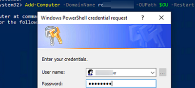PowerShell: Adding a computer to a Delegated OU