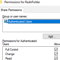 set shared folder permissions