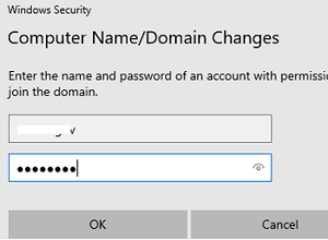 user credential to join active directory