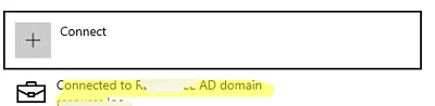 Windows device connected to AD domain