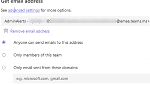 how to send email from outlook to teams channel