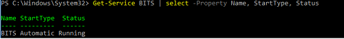 check bits service state on windows