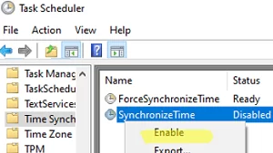 SynchronizeTime job in Task Scheduler 