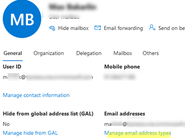 Add a user's email alias in Microsoft 365