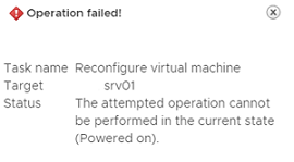 Cannot resize VMDK on VMware: The attempted operation cannot be performed in its current state 